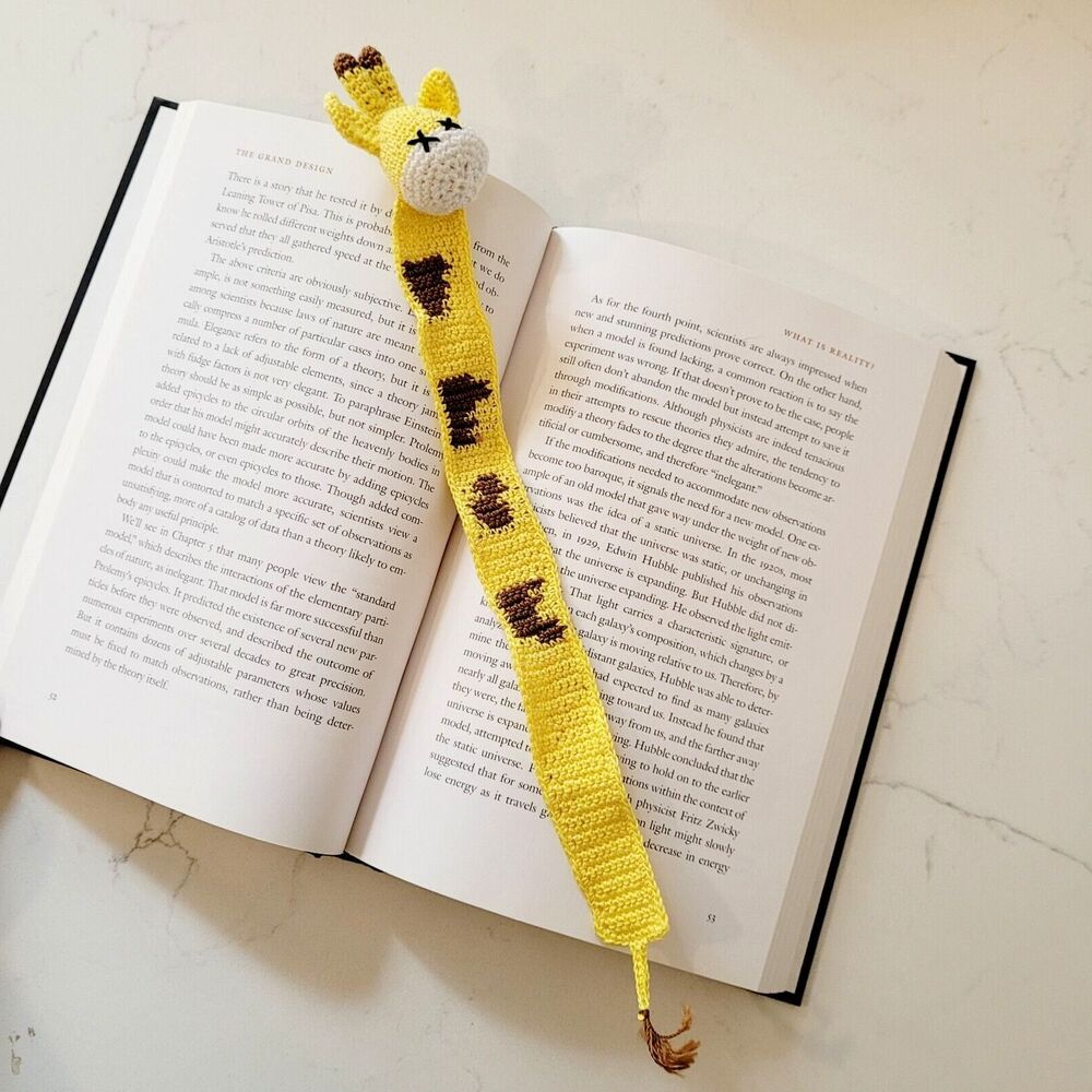 Giraffe Handmade Crochet Bookmark Funny Book Lover Unique Gift